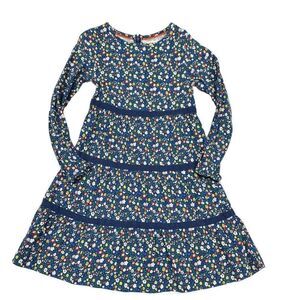 Girls Johnnie B Blue Floral Tiered Dress Size 7 - 8 Y